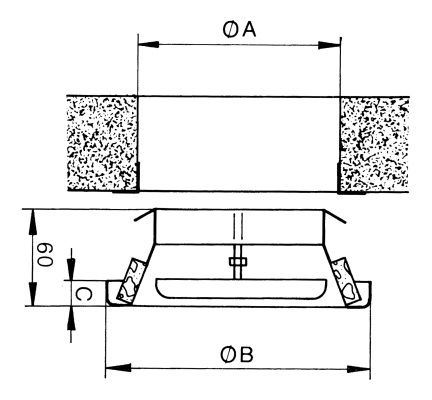 KTVA HELIOS  Bouche d'extraction en plastique, réglable