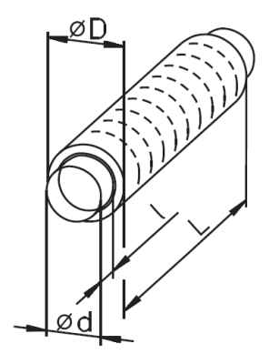 SDE 125, 160 HELIOS  Silencieux de gaine en aluminium Ø 125, 160 mm