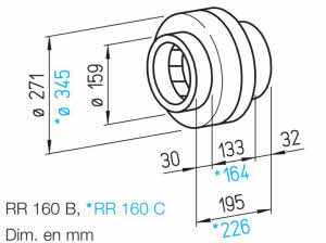 Diamètre: Ø 160 B - RR 160 B(5653)